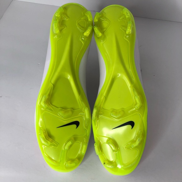 Nike Men's Rare Mercurial Vapor X FG 648553 170 White Yellow Cleats Size 10.5 - Picture 8 of 11